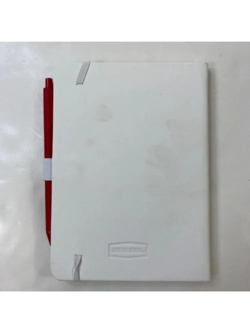 Ebay Open 2022 Journal Books White Brown Lined Notebook Red Pen eBayana